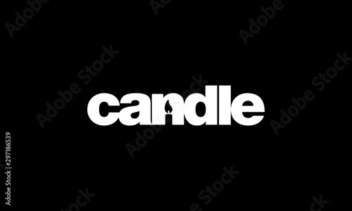 candle logo design inspiration - Vector