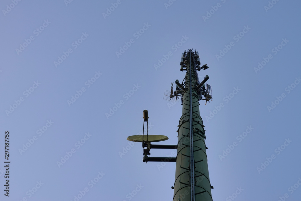 Close up mobile mast – cell site – cell tower – cellular base station