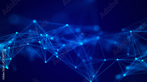 Network connection structure. Background for business event. Science background. Big data digital background. 3d rendering.