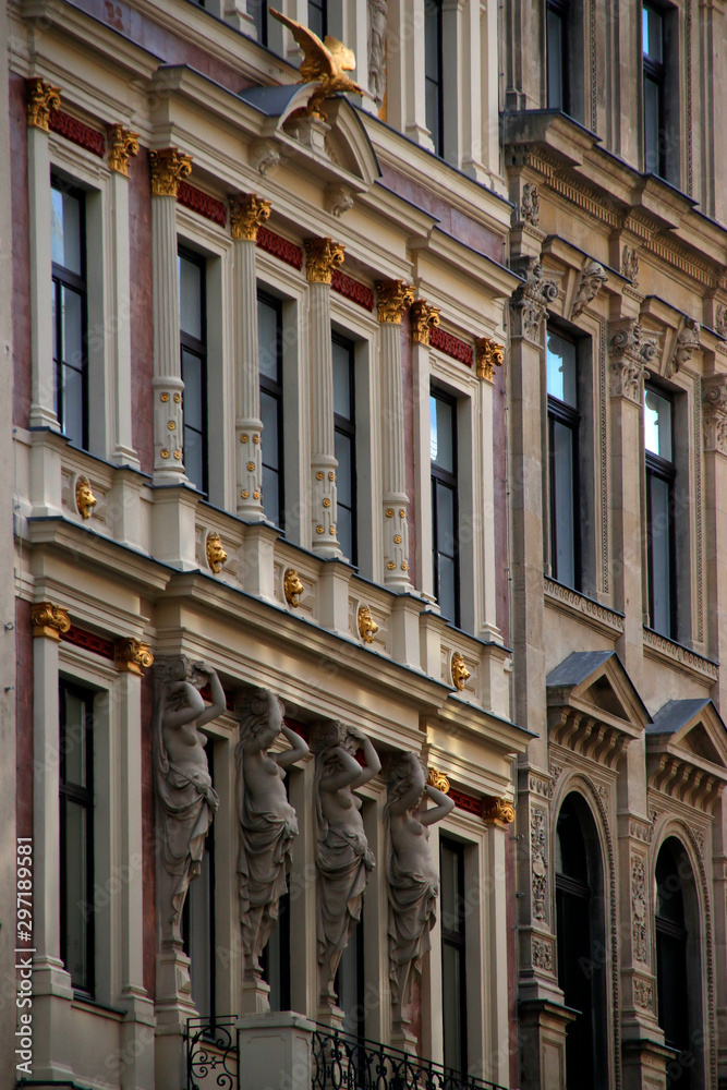 Facade of a classic building in Vienna