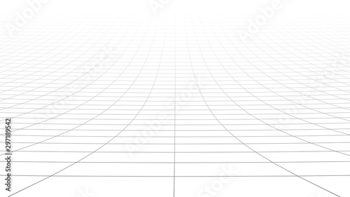 Vector perspective grid. Detailed lines on white background.
