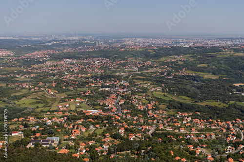 Amazing panoramic view from Avala Tower, Serbia