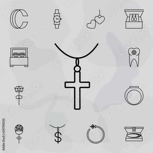 necklace icon. Universal set of jewelry for website design and development, app development