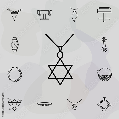 necklace icon. Universal set of jewelry for website design and development, app development