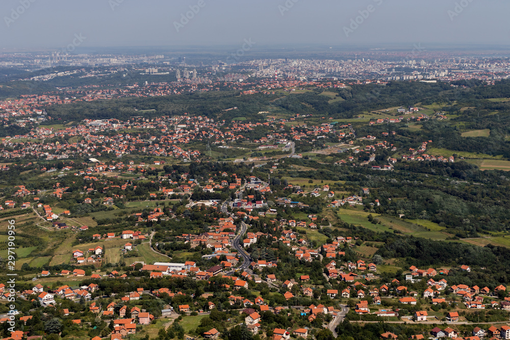 Amazing panoramic view from Avala Tower, Serbia