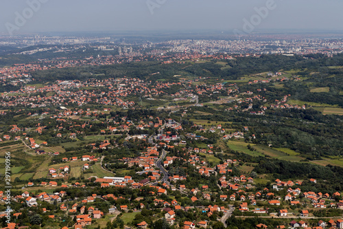 Amazing panoramic view from Avala Tower  Serbia