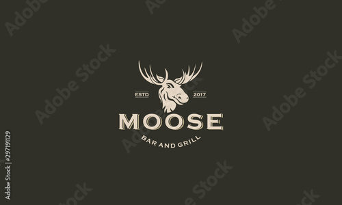 moose vintage Vectors Royalty design inspiration