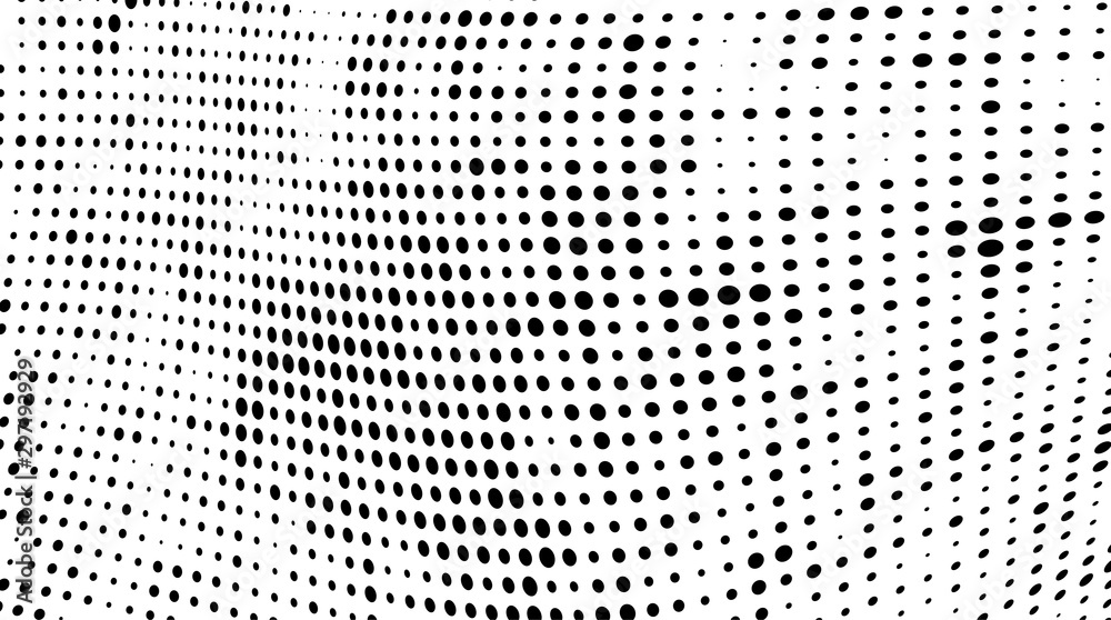 Monochrome halftone texture vector wave