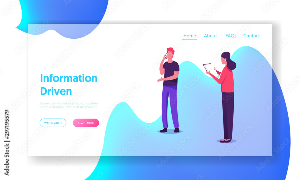 People Communication Website Landing Page. Young Man Communicating by Smartphone, Businesswoman Making Notes in Notebook. Chat Network Communication Web Page Banner. Cartoon Flat Vector Illustration People Communication Website Landing Page. Young Man Communicating by Smartphone, Businesswoman Making Notes in Notebook. Chat Network Communication Web Page Banner. Cartoon Flat Vector Illustration