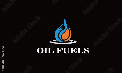 oil fuels logo Vectors Royalty design inspiration