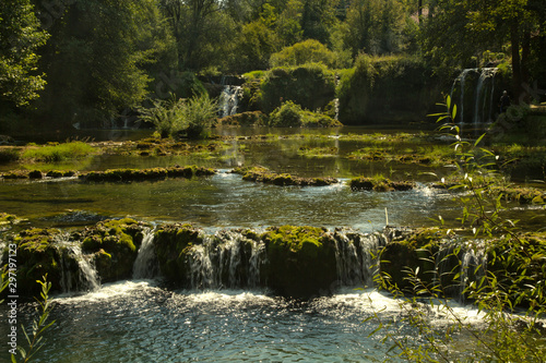 View of  waterfalls in Rastoke  Slunj  Croatia.