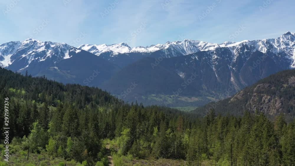 Aerial view at mountains in British Columbia, Canada. 4K. Aerial view at mountains in British Columbia, Canada. 4K.