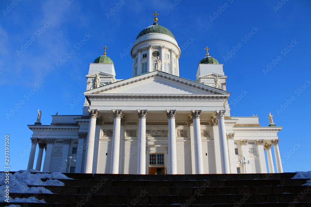 Helsinki Cathedral in a cold winter day
