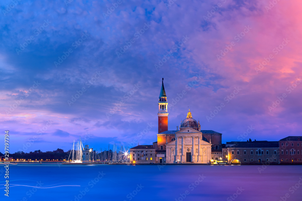 San Giorgio di Maggiore at sunrise, Venice, Italy