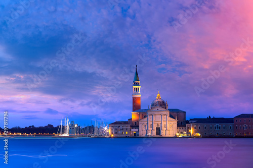 San Giorgio di Maggiore at sunrise, Venice, Italy