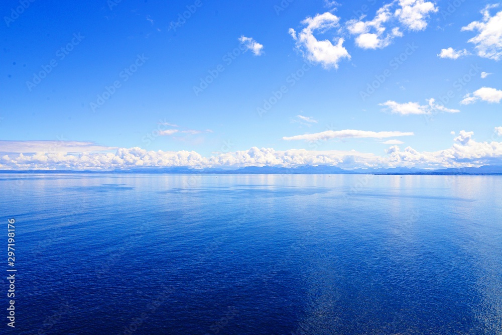 Amazing blue sea and sky in Scotland