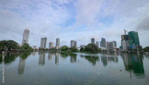 t The Beira lake in Colombo  Sri Lanka. One of destination for travel in Sri Lanka. Here   s center of the Colombo city.