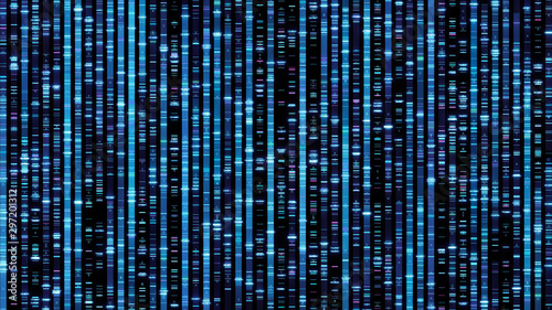 DNA sequencing the bases of a fragment of DNA Abstract background photo