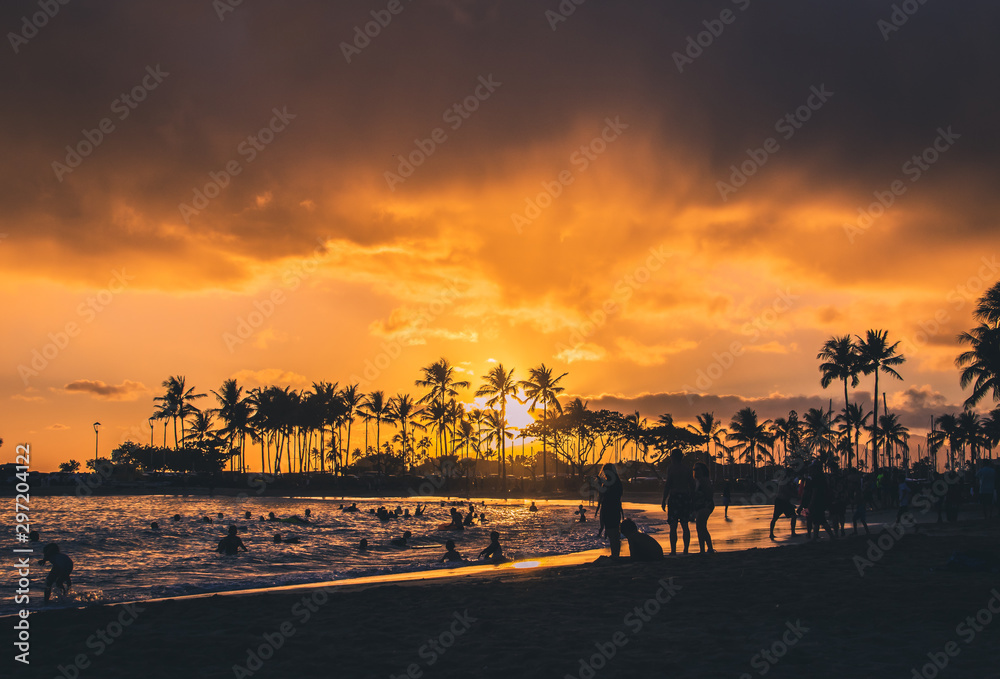 Hawaii Waikiki Sunset