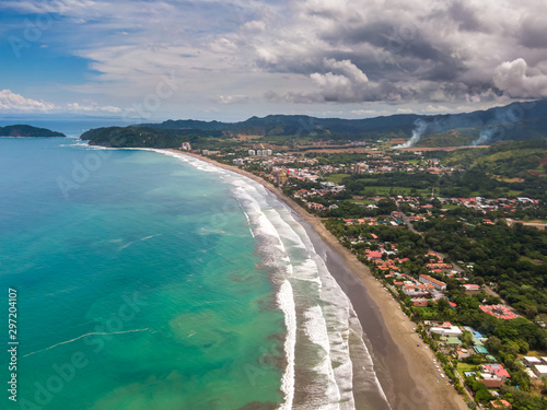 Beautiful aerial view of the Jaco Beach in Costa Rica