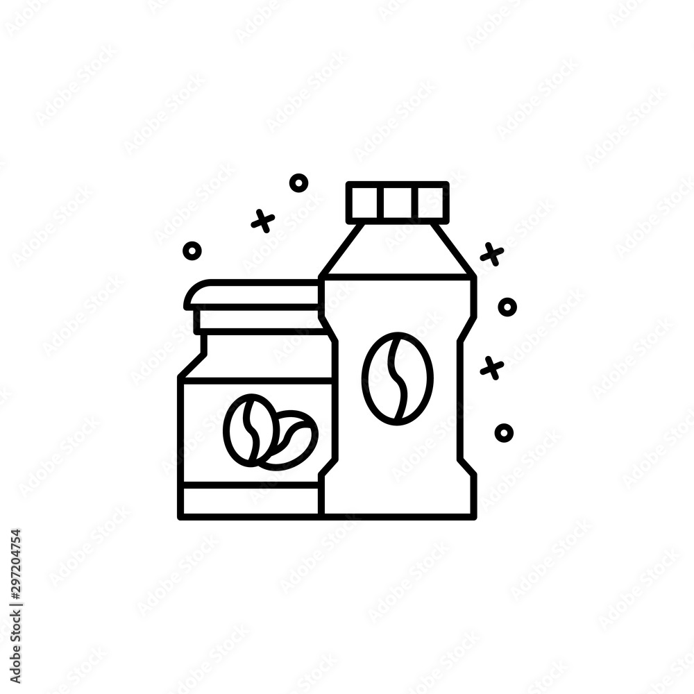 Bean, beverage, bottle icon. Simple line, outline vector of coffee icons for ui and ux, website or mobile application Bean, beverage, bottle icon. Simple line, outline vector of coffee icons for ui and ux, website or mobile application