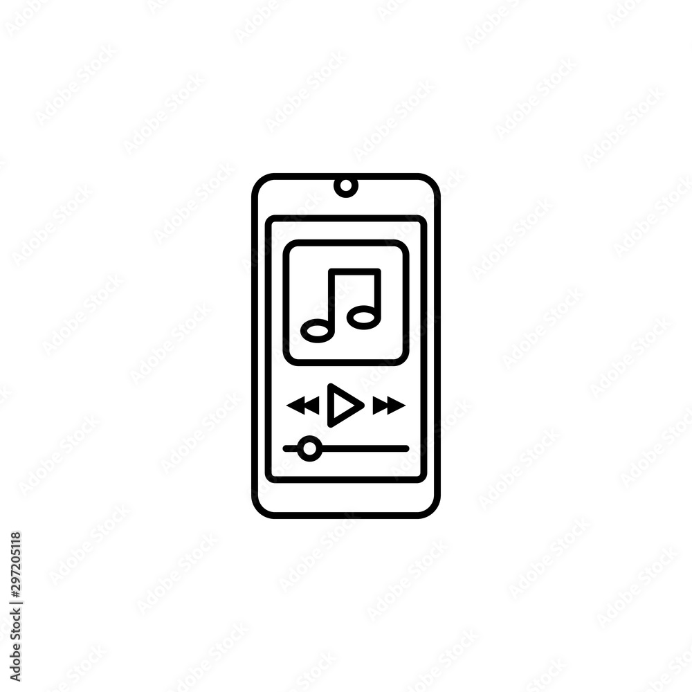 Player mobile icon. Element of mobile technology icon Player mobile icon. Element of mobile technology icon