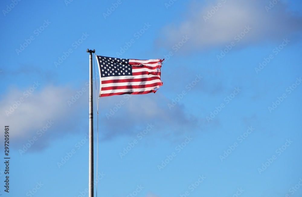 American Flag in the Wind American Flag in the Wind