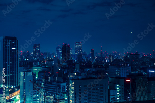 Night view of Tokyo.