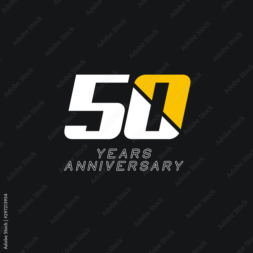 Fototapeta premium 50 Year Anniversary Vector Template Design Illustration