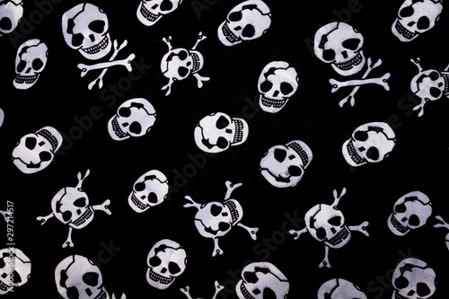 Skull and bone patterna. Halloween or horror background.