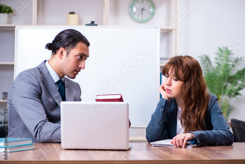 Man and woman in business meeting concept