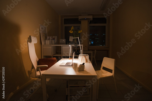 Empty office of a doctor late at night in the hospital © qunica.com