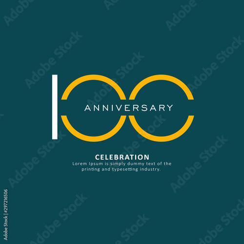 100 Year Anniversary Vector Template Design Illustration