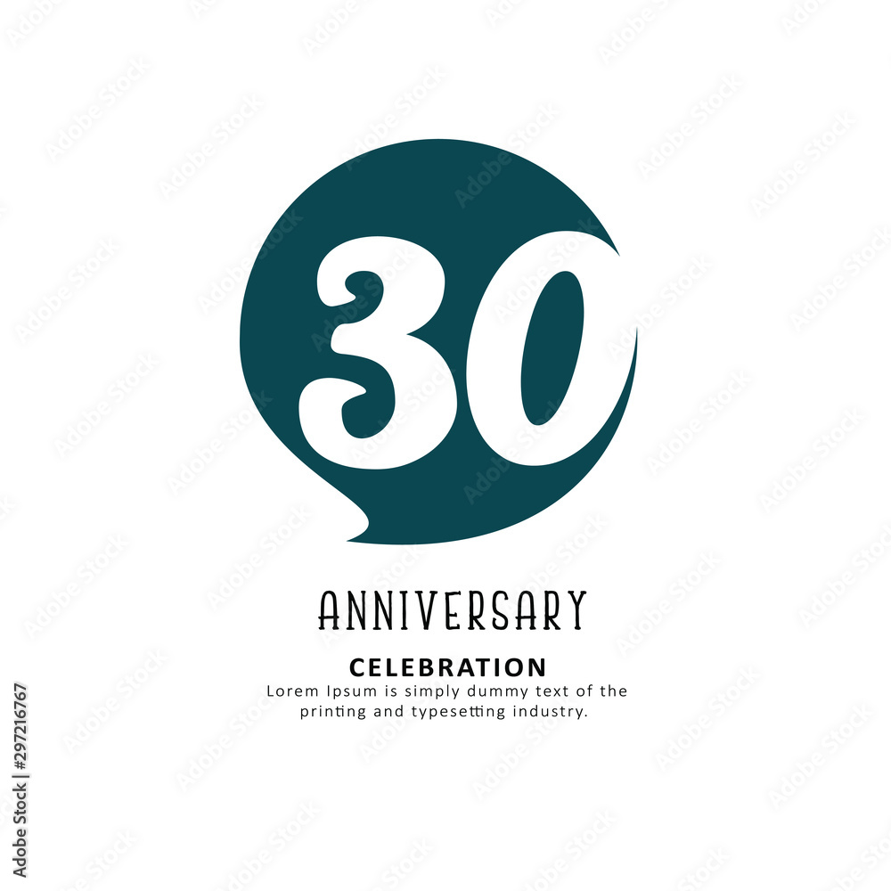 30 Year Anniversary Vector Template Design Illustration 30 Year Anniversary Vector Template Design Illustration