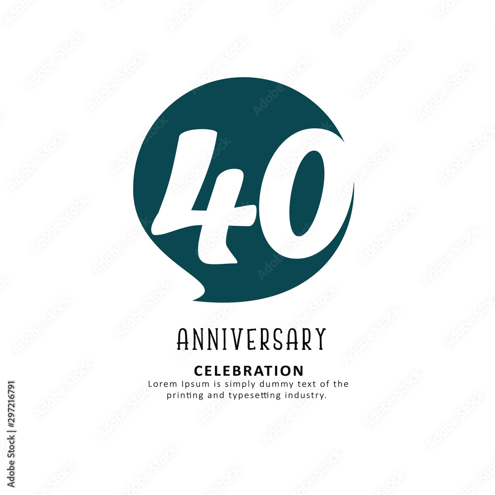 40 Year Anniversary Vector Template Design Illustration 40 Year Anniversary Vector Template Design Illustration