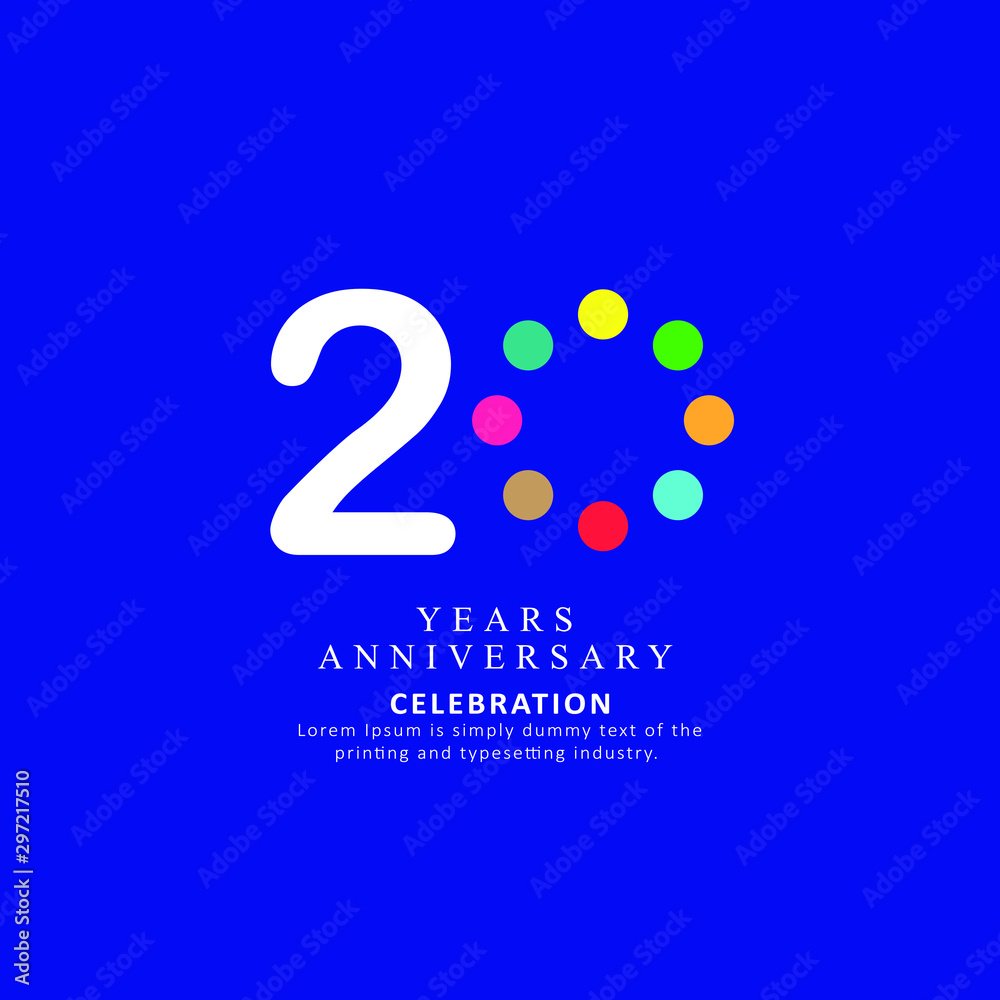 20 Year Anniversary Vector Template Design Illustration 20 Year Anniversary Vector Template Design Illustration