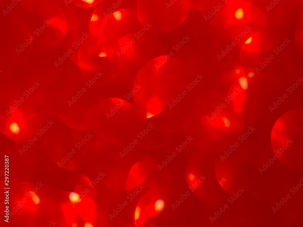 Holiday bokeh red lights background