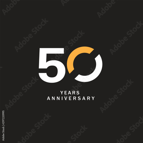 50 Year Anniversary Vector Template Design Illustration