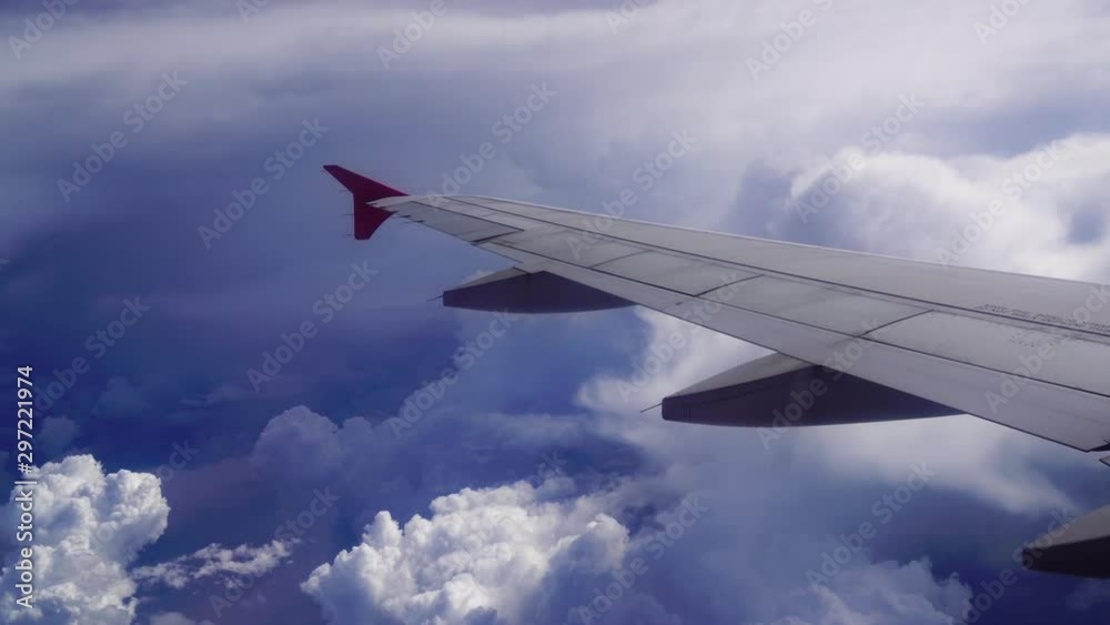 Cloudy sky view from airplane Cloudy sky view from airplane