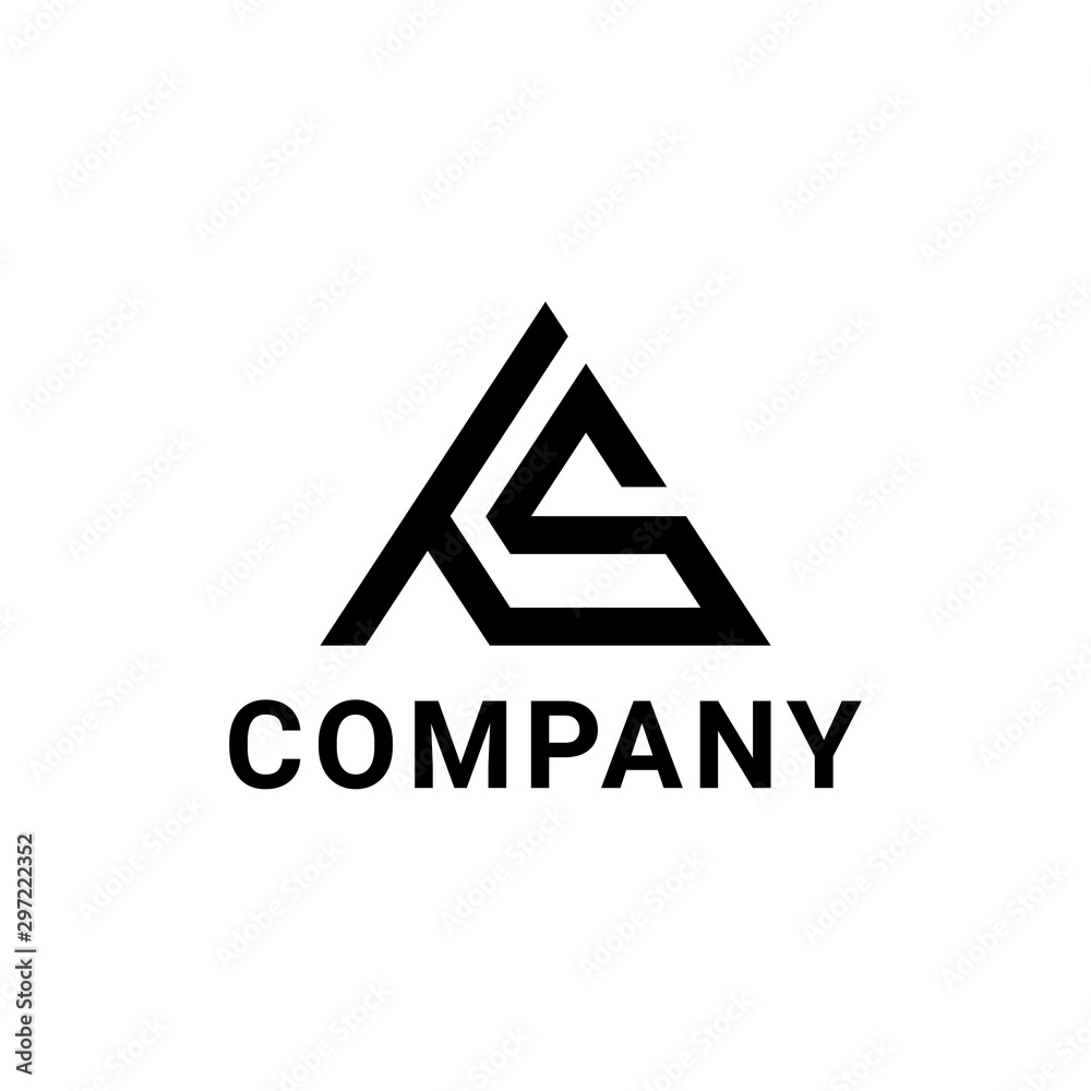 KS logo icons design template elements, vector sign symbol