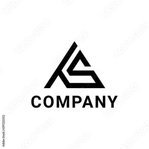 KS logo icons design template elements, vector sign symbol