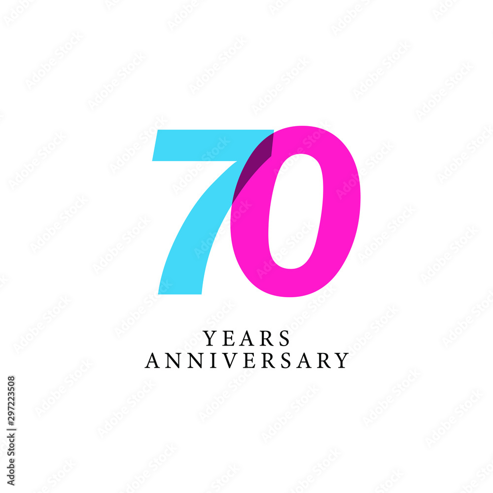 70 Year Anniversary Vector Template Design Illustration 70 Year Anniversary Vector Template Design Illustration