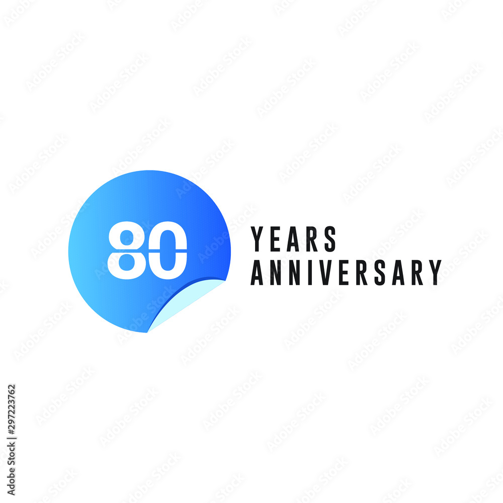 80 Year Anniversary Vector Template Design Illustration 80 Year Anniversary Vector Template Design Illustration