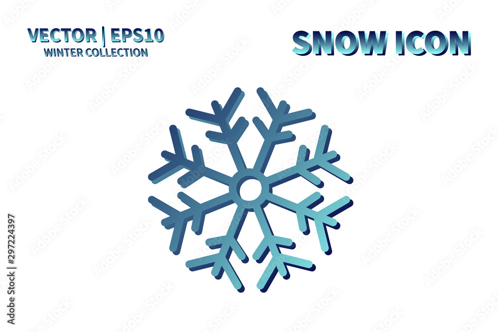 Snowflake vector icon. Christmas and winter snow flake element. Isolated flat new year holiday decoration illustration. Cold weather object design Snowflake vector icon. Christmas and winter snow flake element. Isolated flat new year holiday decoration illustration. Cold weather object design