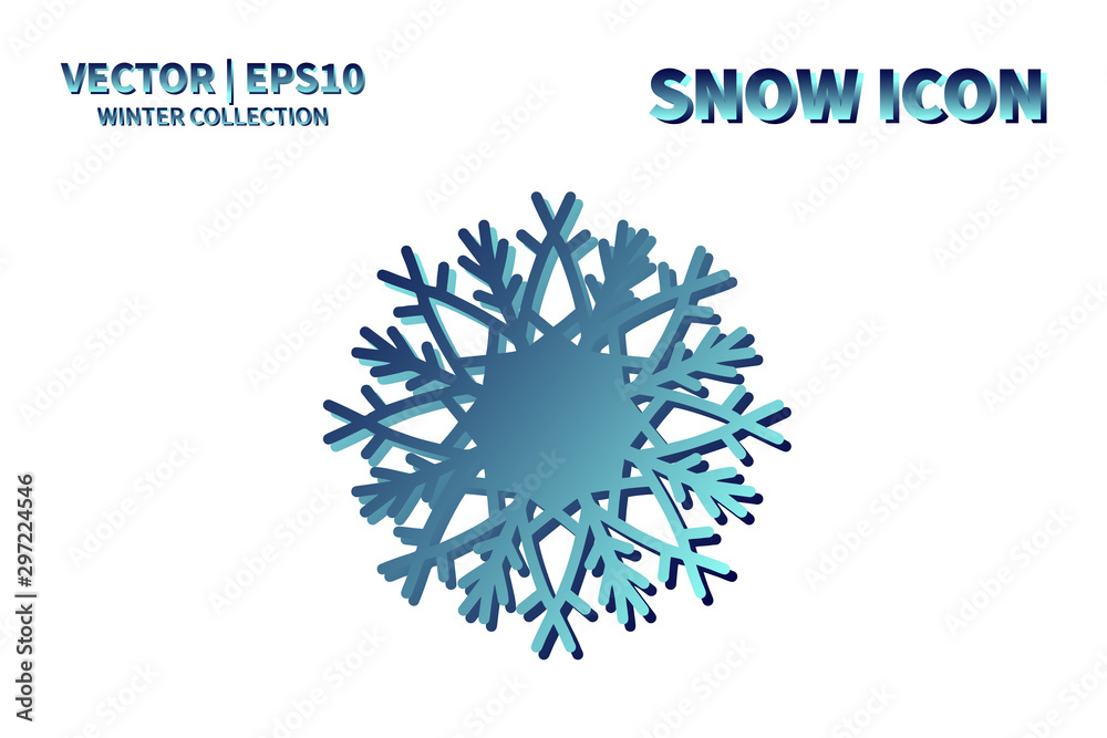 Snowflake vector icon. Christmas and winter snow flake element. Isolated flat new year holiday decoration illustration. Cold weather object design Snowflake vector icon. Christmas and winter snow flake element. Isolated flat new year holiday decoration illustration. Cold weather object design