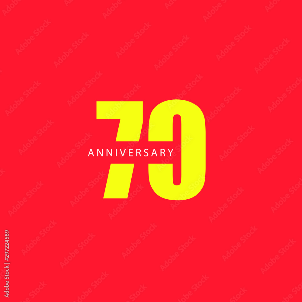 70 Year Anniversary Vector Template Design Illustration 70 Year Anniversary Vector Template Design Illustration