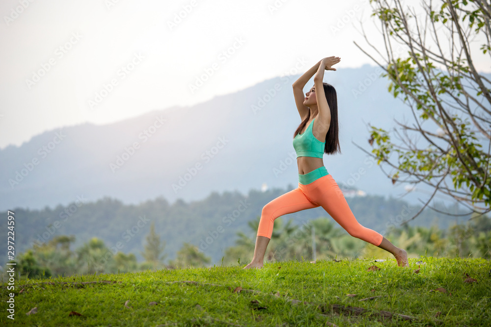 Woman Standing Practicing Meditation Yoga Namaste Stock Photo 1199677345 |  Shutterstock