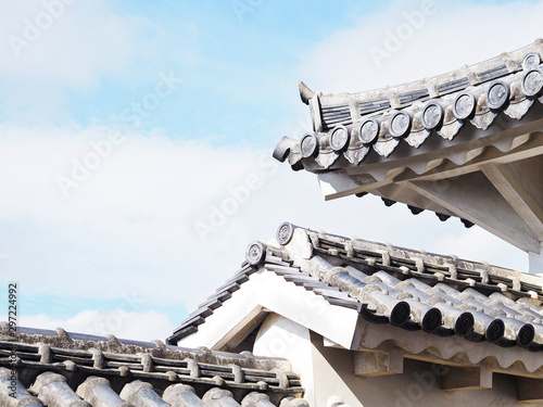  Himeji castle roof Japanese culture style