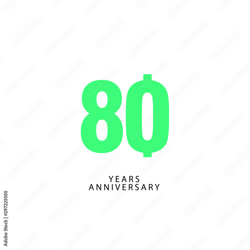80 Year Anniversary Vector Template Design Illustration 80 Year Anniversary Vector Template Design Illustration