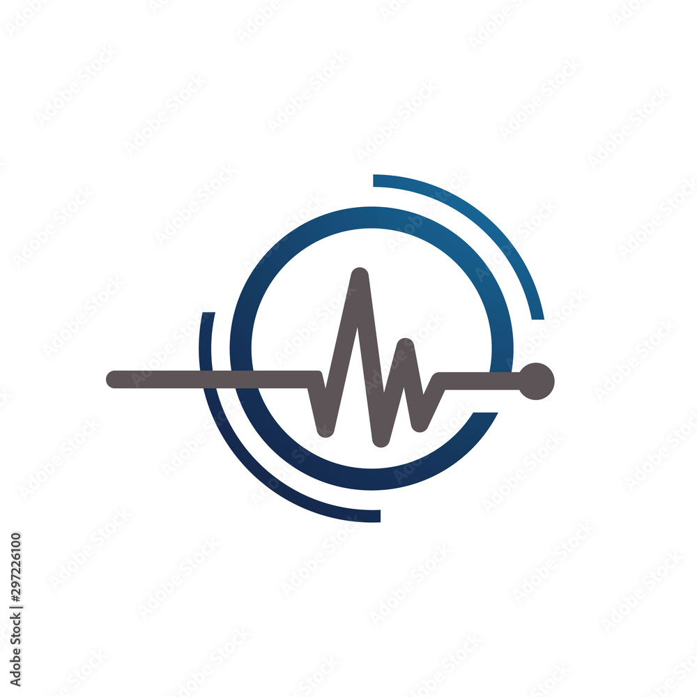 heart pulse logo heart beat app health medical symbol design vector ...